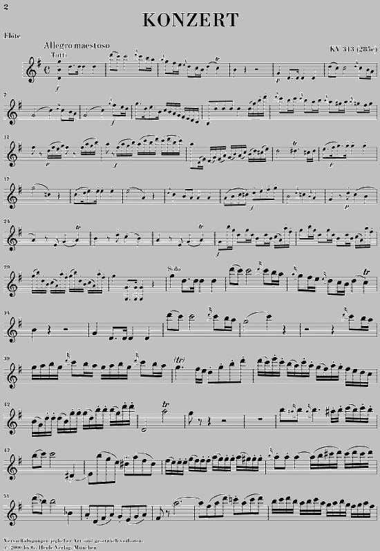 Mozart W.a. - Concerto For Flute And Orchestra G Major KV 313