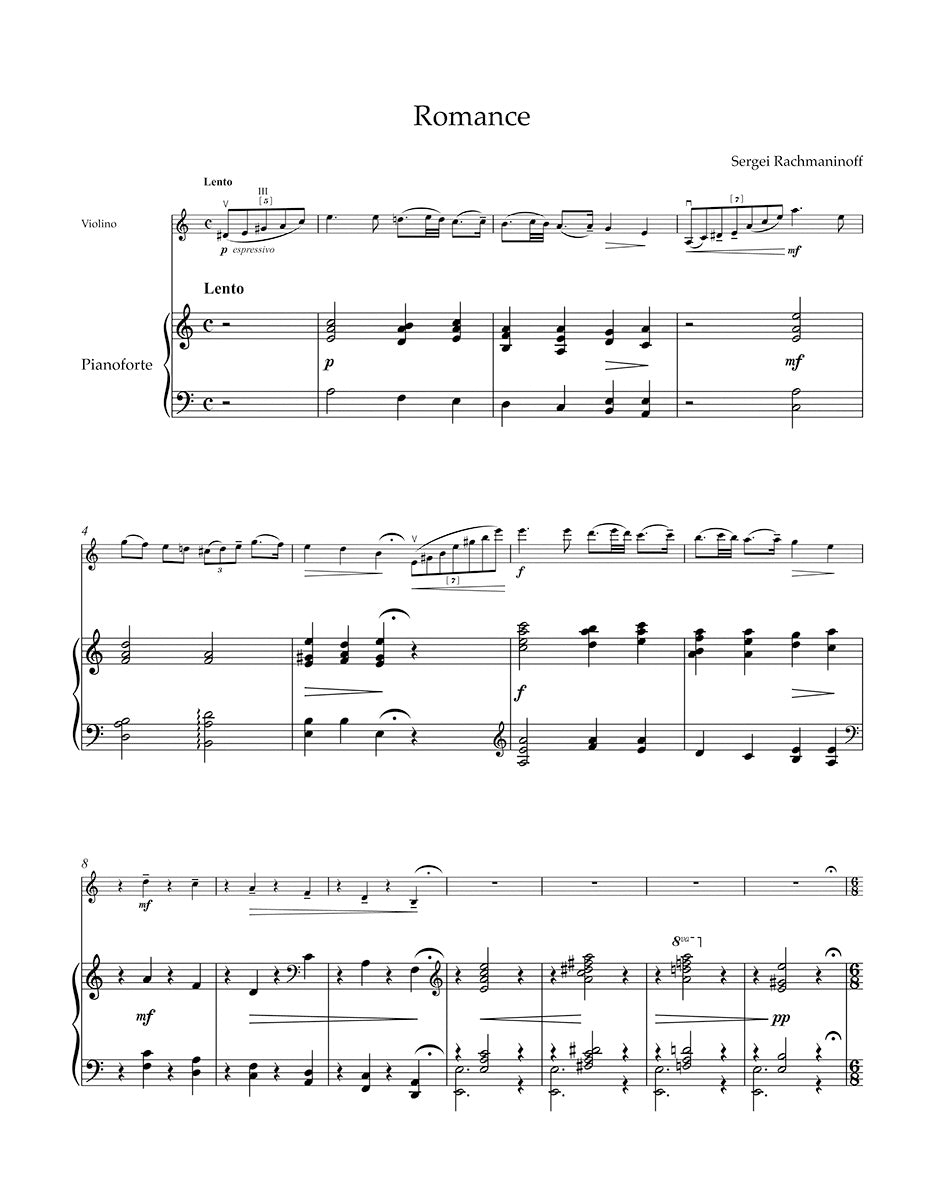 Rachmaninoff Sergei - Works for Violin & Piano