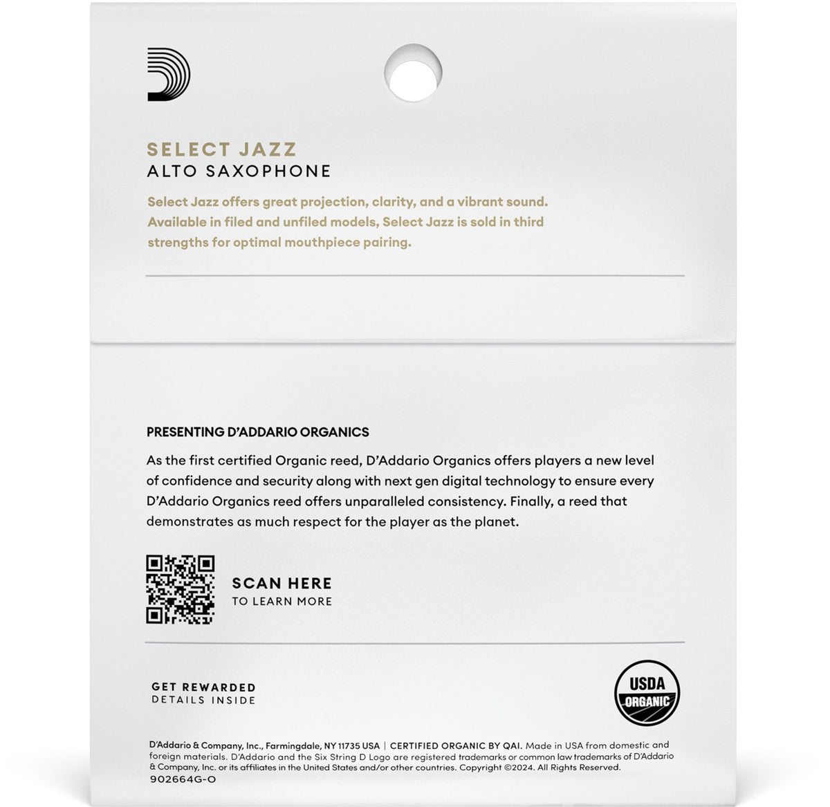 Organic Select Jazz Filed 3 Soft Alto Saxophone (x 3)