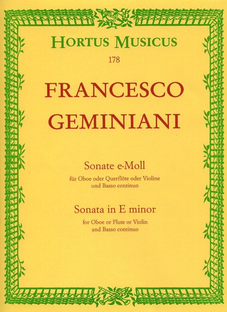 Ani F. - Sonate En Mi Mineur - Hautbois Ou Flute Ou Violon Basse Continue