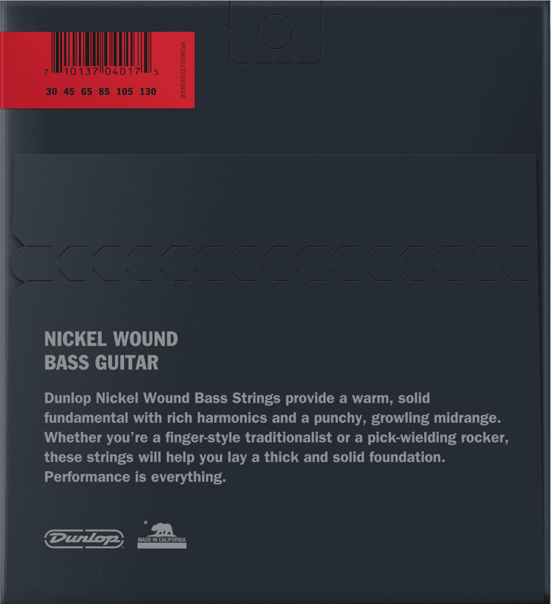 BASS STRINGS ROUND WIRE NICKEL NICKEL 30-130 SET 6 STRINGS