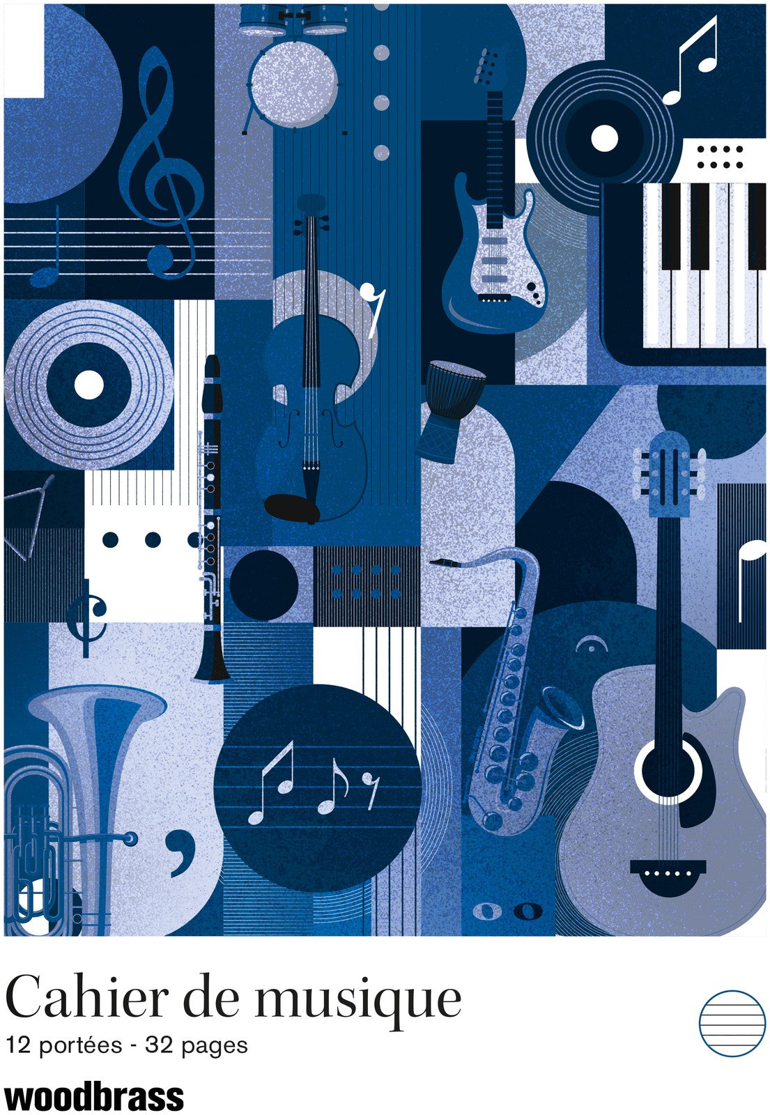 Quaderno musicale con 12 pentagrammi - 32 pagine