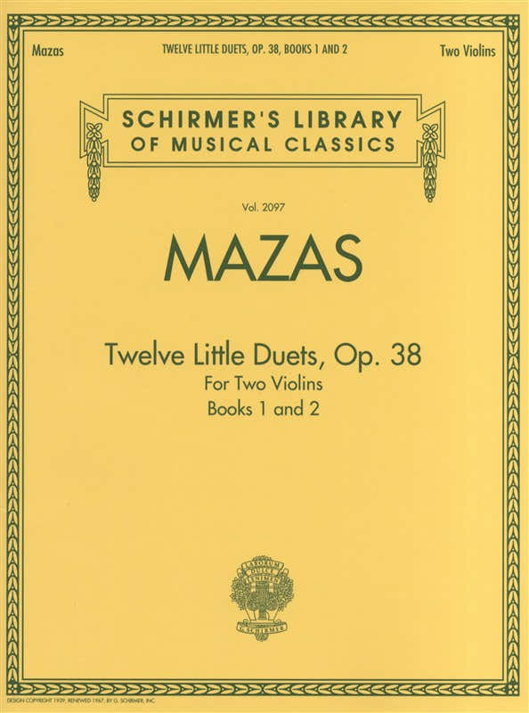 MAZAS JACQUES F - Dodici piccoli duetti OP.38 Libri 1 e 2 Duetti per violino - Violino
