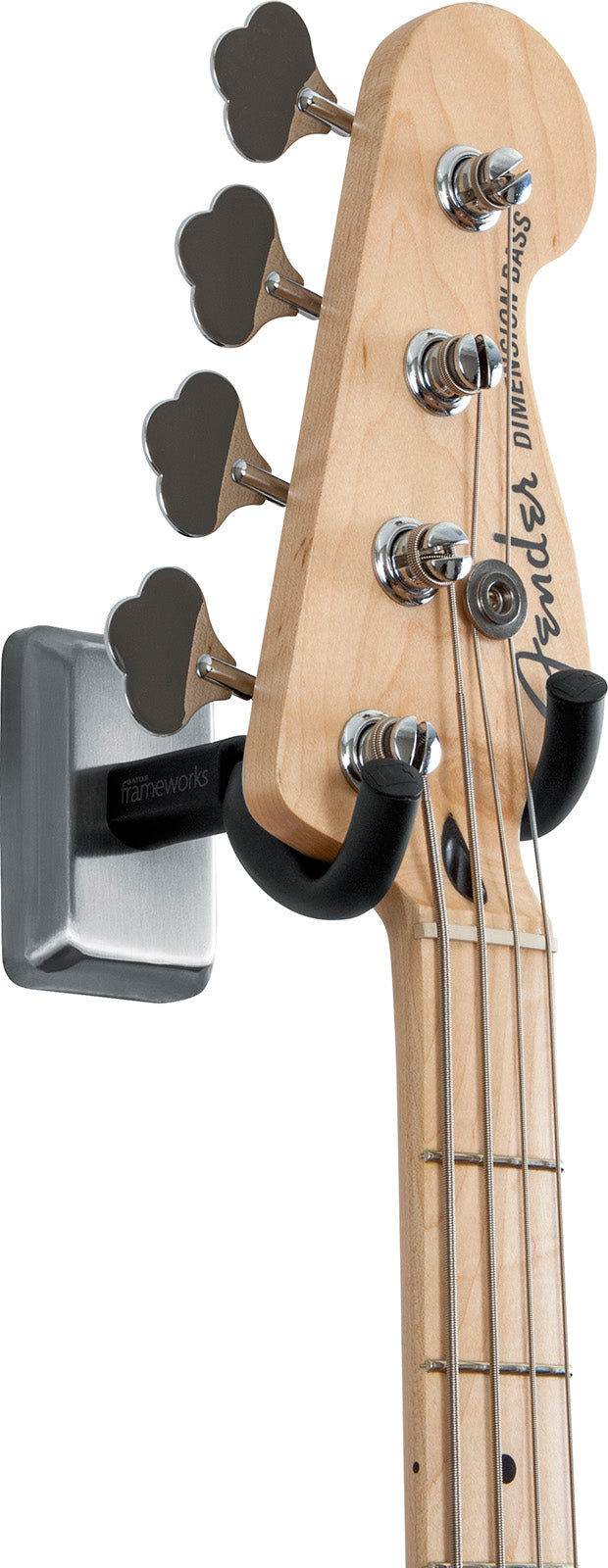 Supporto da parete per chitarra piastra in cromo satinato