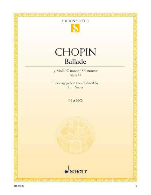 CHOPIN FREDERIC - BALLADE G MINOR OP. 23 - PIANO