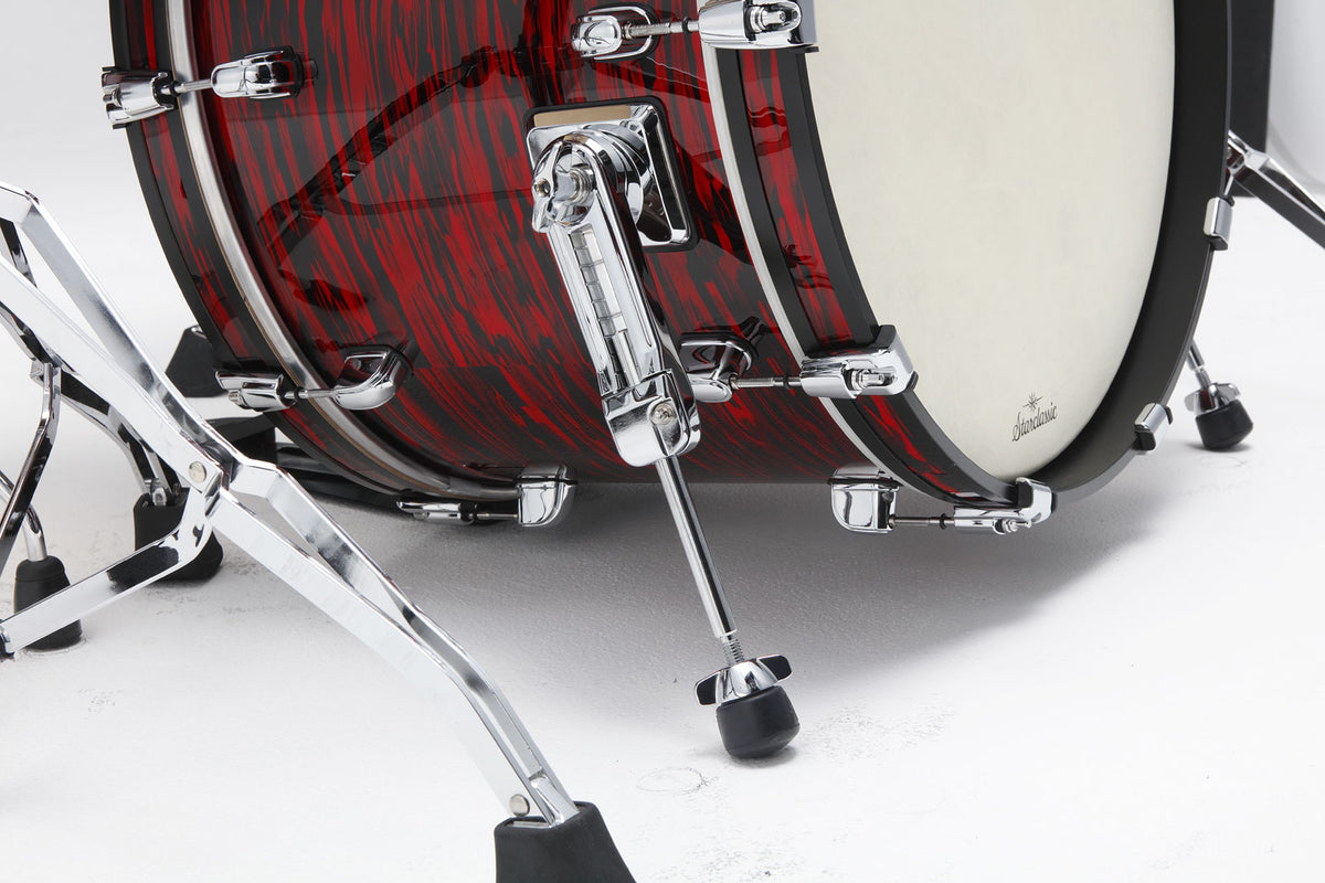 STARCLASSIC MAPLE ROCK 22 DRUM KIT CHROME SHELL HARDWARE RED OYSTER