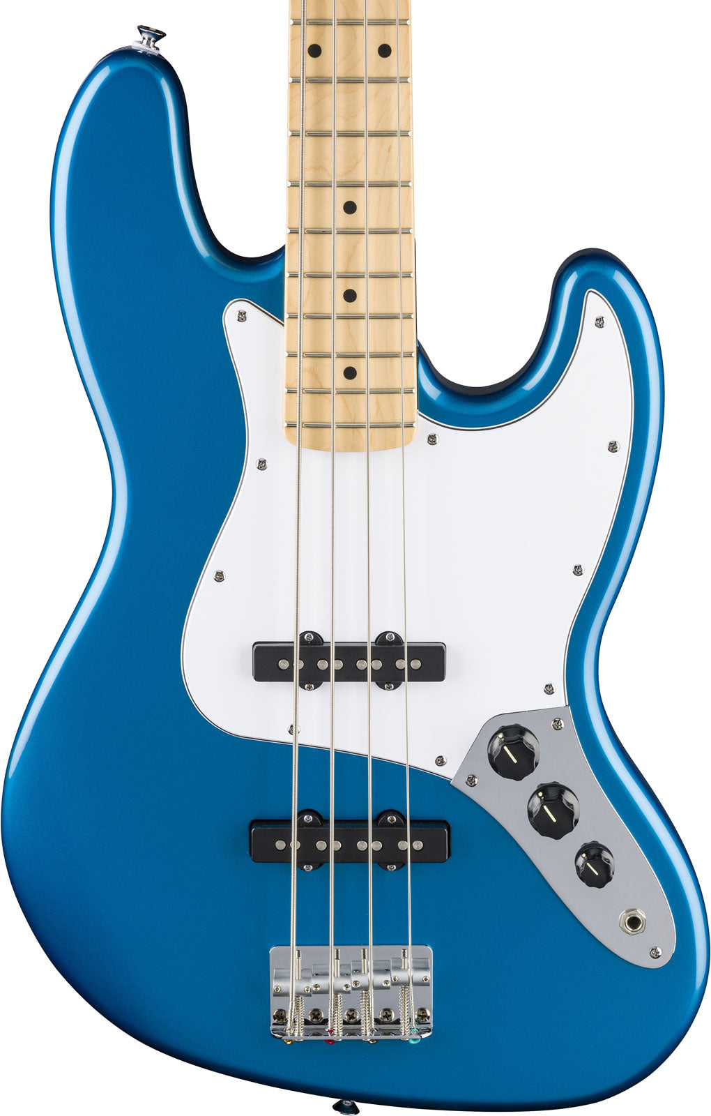 Standard Jazz Bass MN battipenna bianca Aqua Marine Metallic
