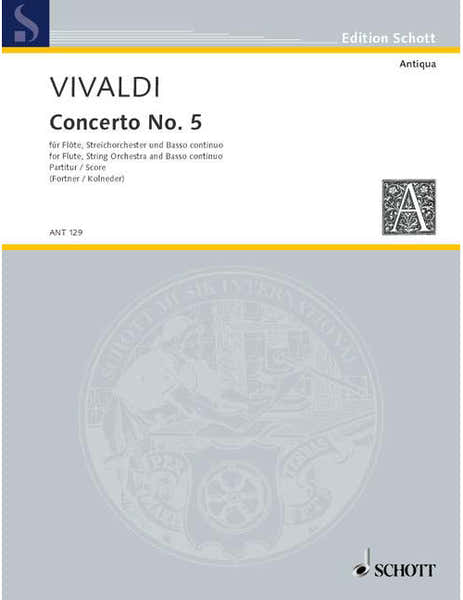 Vivaldi Antonio - Concerto No 5 Op 10/5 RV 434/PV 262