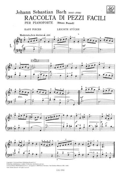 BACH J.S. - MIO PRIMO BACH FASCICOLO I: 12 PEZZI FACILI - PIANO