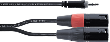 Cavo Y Mini-jack Stereo / 2 XLR Maschio 1,5 M