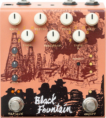 Black Fountain Stereo Terracotta - Oil Can Delay
