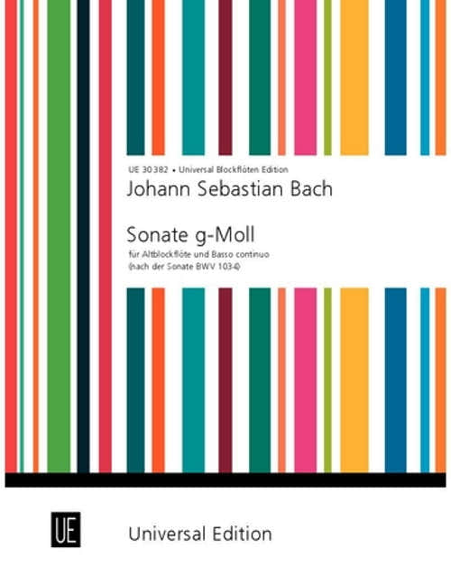 Bach J.S. - Sonata in sol minore BWV 1034 - Flauto dolce contralto e basso continuo