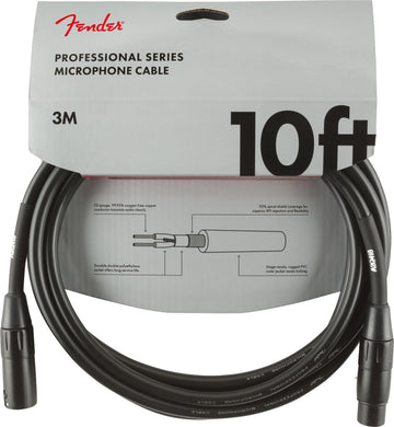 PROFESSIONAL MICROPHONE CABLE 10' BLACK