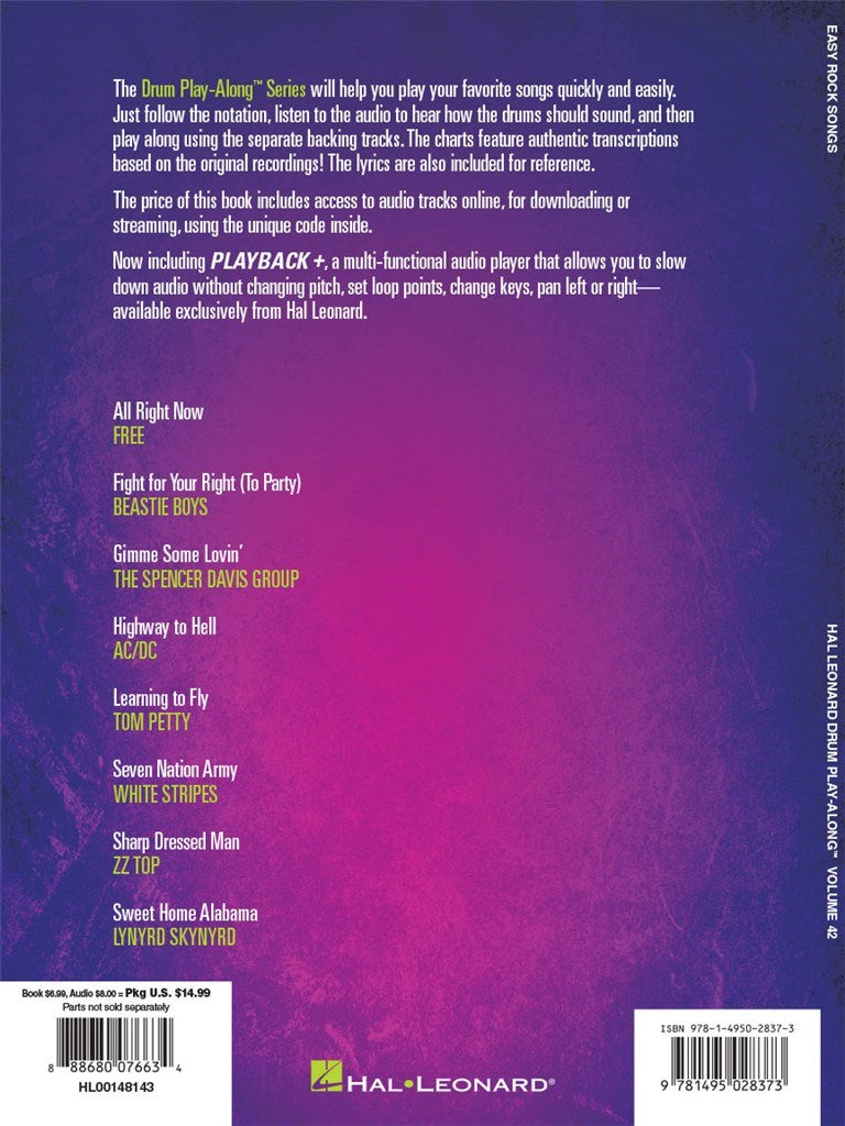 Drum Play Along Vol.42 Easy Rock Songs