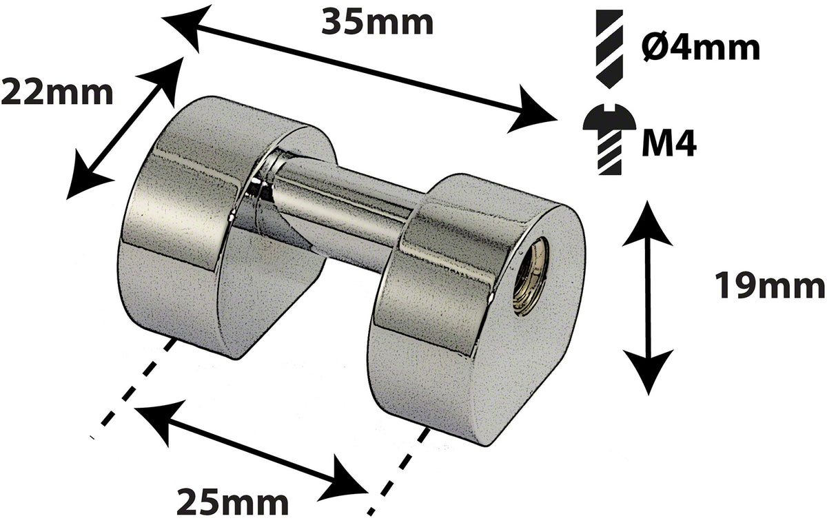 TL3D25 - BLOCCHETTO TUBO - 25MM - DOPPIO (X1)