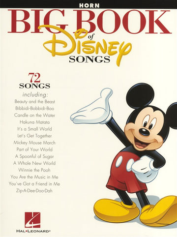 IL GRANDE LIBRO DELLE CANZONI DISNEY FOLIO STRUMENTALE - CORNO