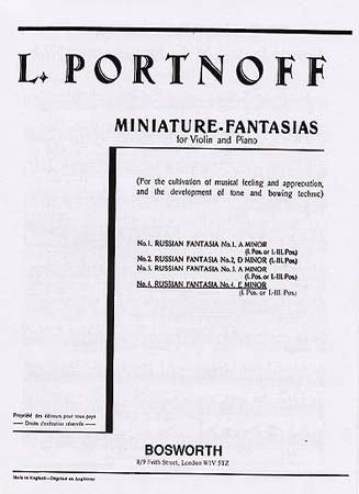 Portnoff - Faisie Russe N°4 - Violon,Piano