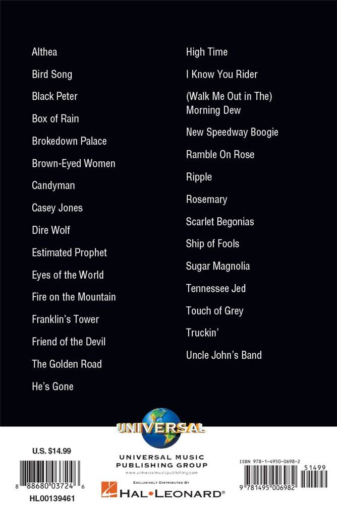 Grateful Dead - Guitar Chord Songbook