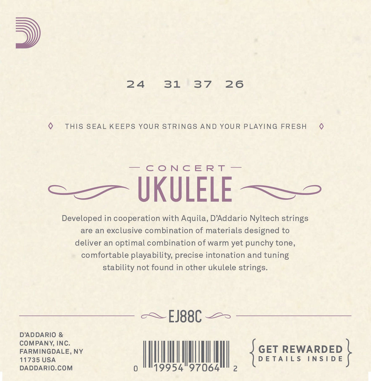 EJ88C Nyltech Ukulele Corde Concerto