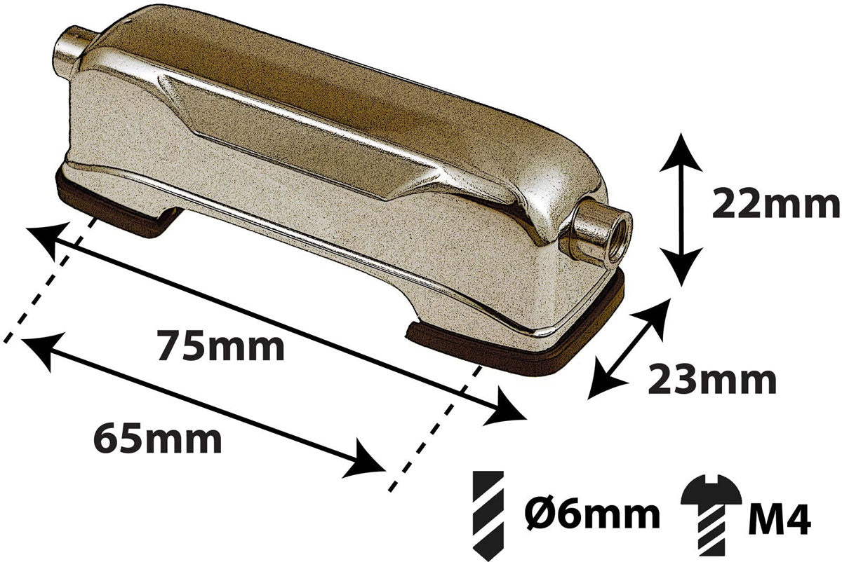 L21SD-BR - Lug Rullante - 65mm Dorato (x1)