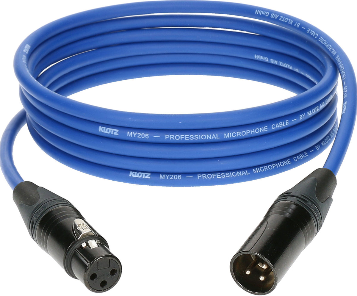 M1 MIC CABLE BLUE 5M XLR 3P. F/M NEUTRIK