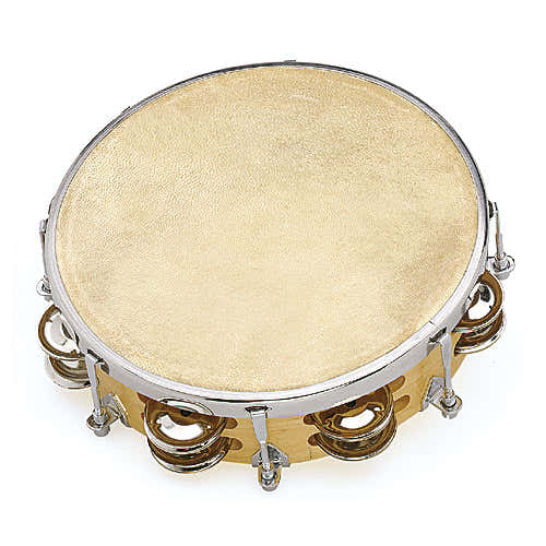 Tamburello Pelle naturale 20 CM + piattini