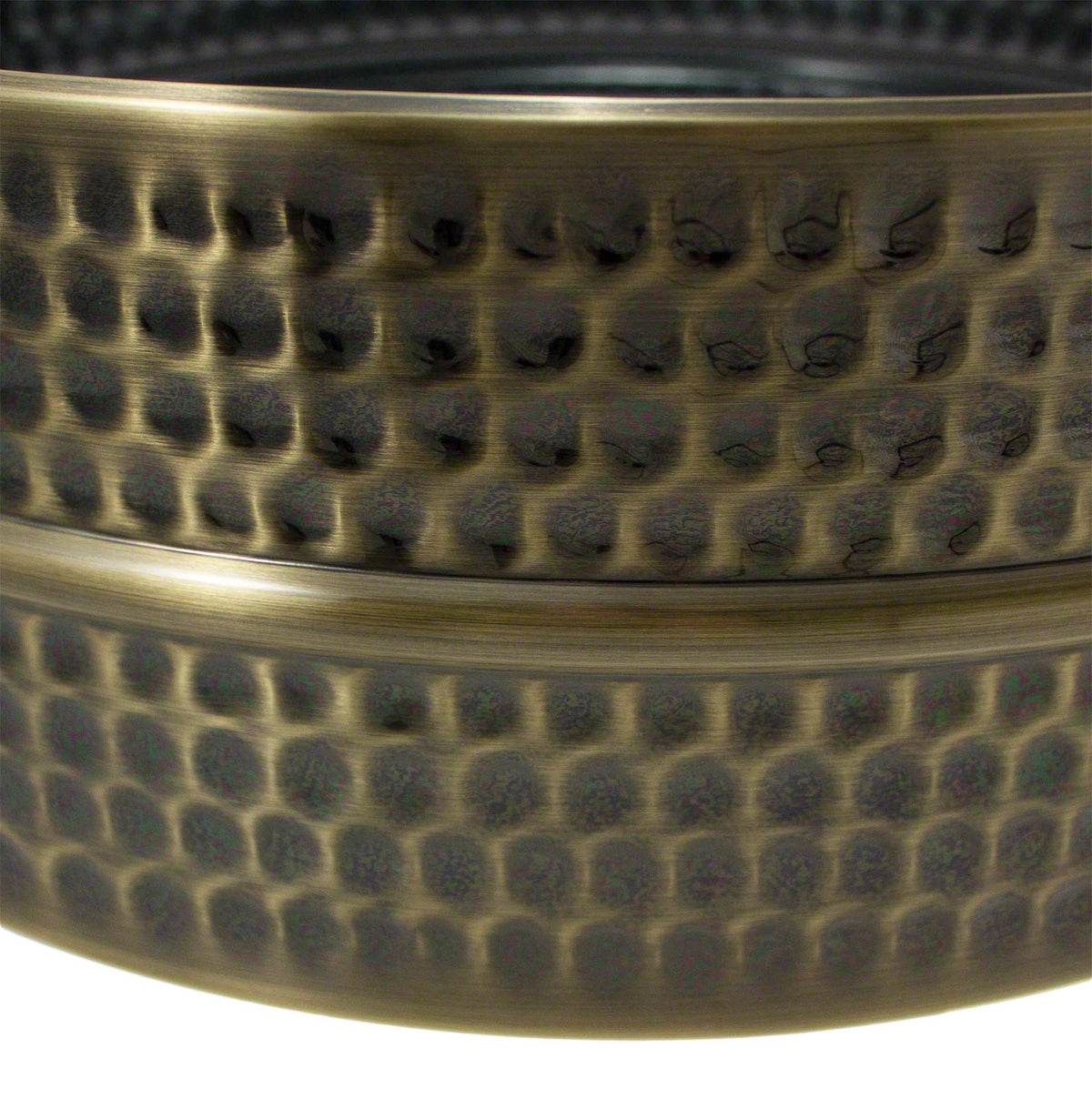14X5 Fusto in Ottone Martellato Nichel Nero (ottone)