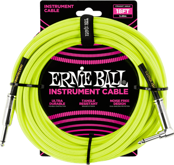 Cavi per Strumento Con Guaina Intrecciata Jack/jack Angolato 5,5M Giallo
