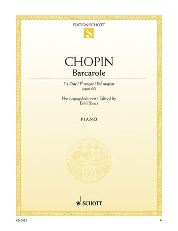 Chopin - Barcarolle Fa Dièse Majeur Op. 6 - Piano