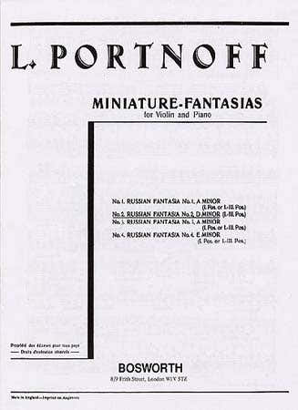 Portnoff - Faisie Russe N°2 Re Mineur - Violino / Pianoforte