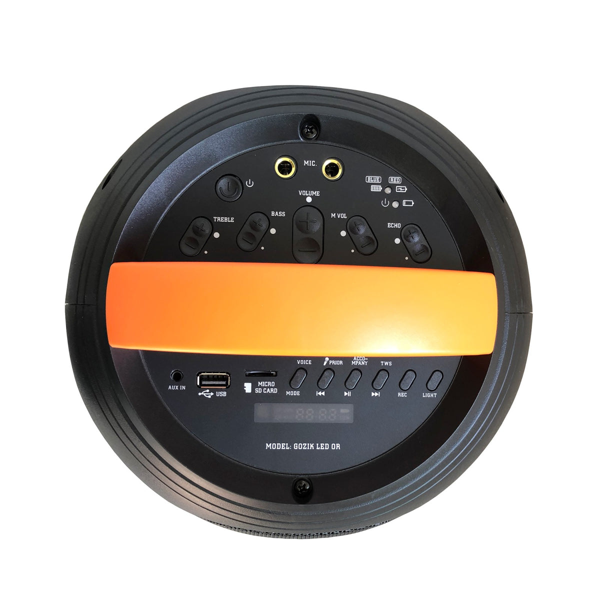 GOZIK LED ARANCIONE - SISTEMA AUDIO PORTATILE A LED