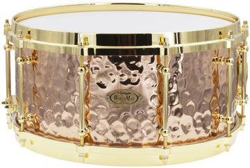 BZH-6514DHBR - Rullante 14" x 6.5" - Fusto in Bronzo Martellato - Cerchio Presso fuso