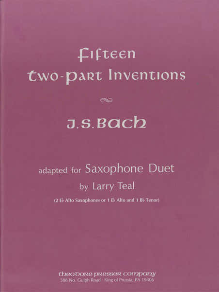 Bach J. S. - 15 TWO-part Inventions - 2 Saxophones