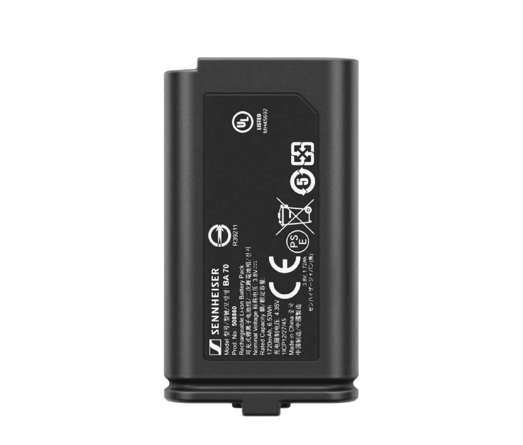 BA 70 - BATTERIA RICARICABILE PER TRASMETTITORE EW-D SK E EW-D SKMS-S
