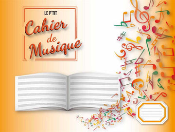 Quaderno musicale con 6 pentagrammi