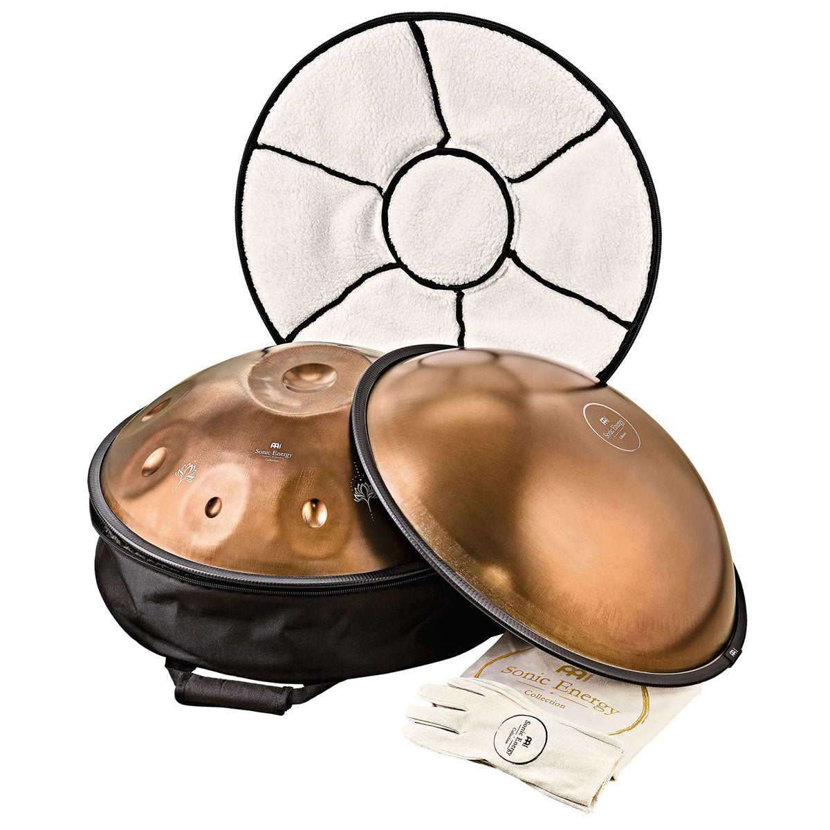 Sensory Handpan Stainless Steel E La Sirena 10 Notes 432 Hz Vintage copper Engraved design