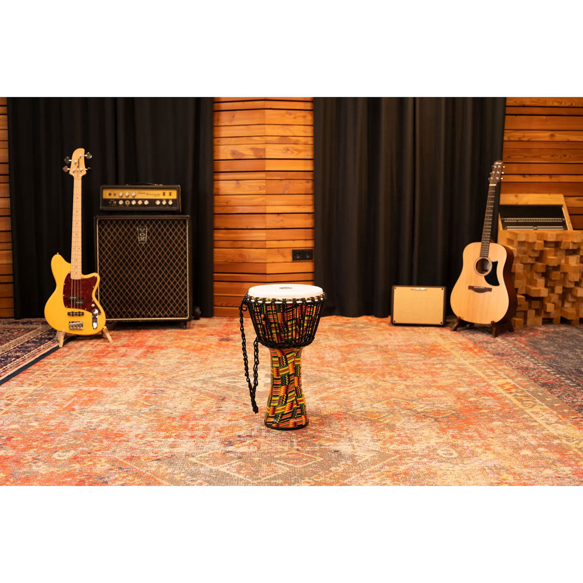 PERCUSSION 10" ROPE TUNED TRAVEL SERIES DJEMBE SYNTHETIC HEAD (PATENTED) SIMBRA