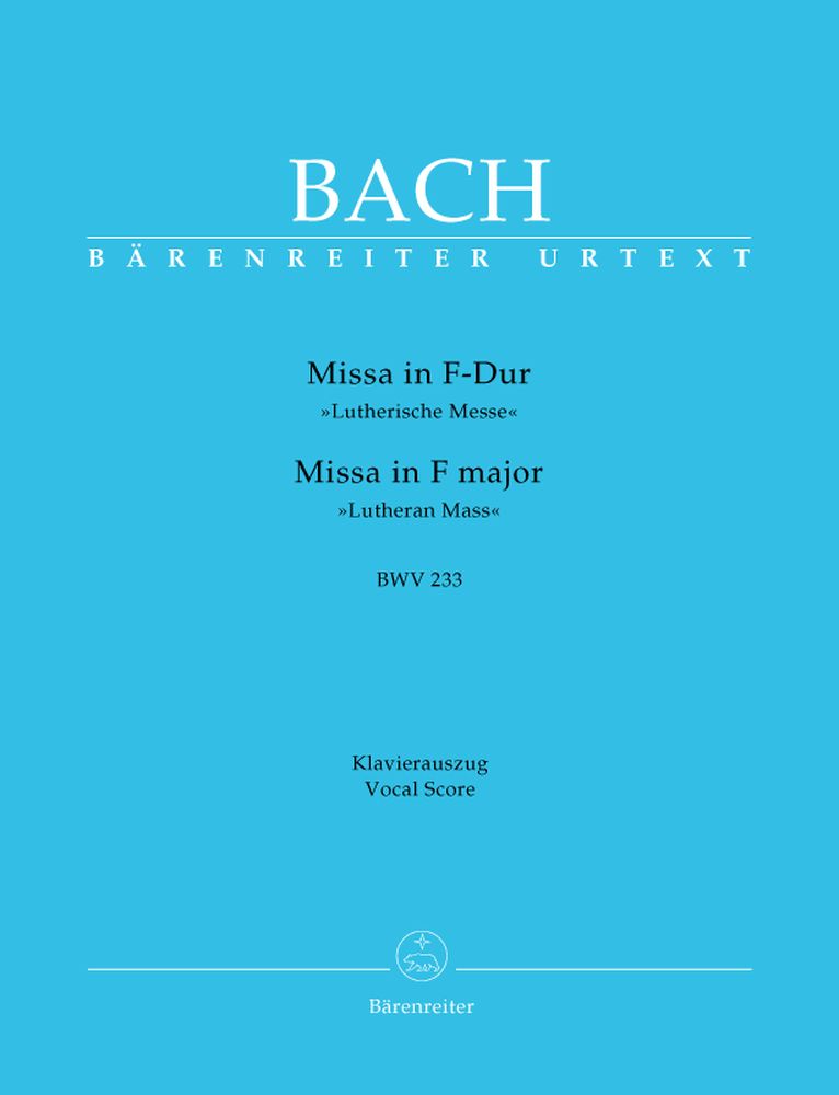 J.S. - Messa in Fa maggiore Bwv 233 Messa luterana - Riduzione corale pianoforte