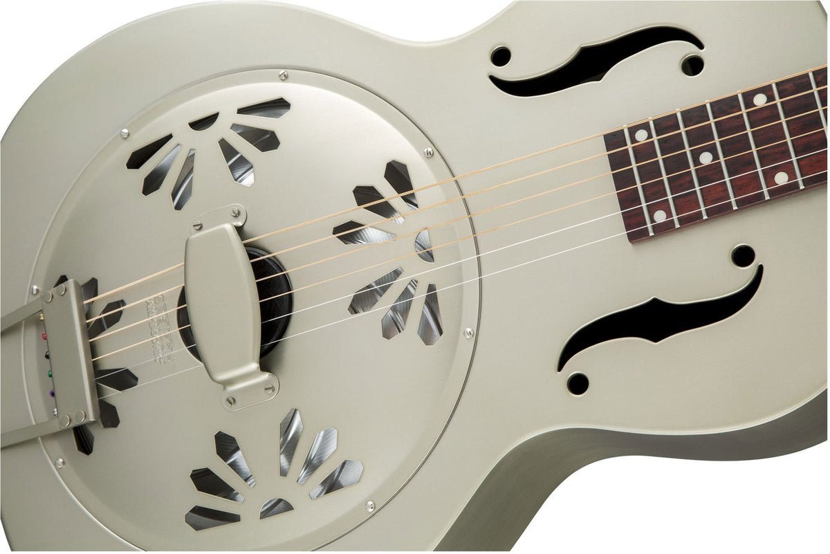 G9201 Honey Dipper Resonator con manico rotondo e cono biscuit, Shed Roof