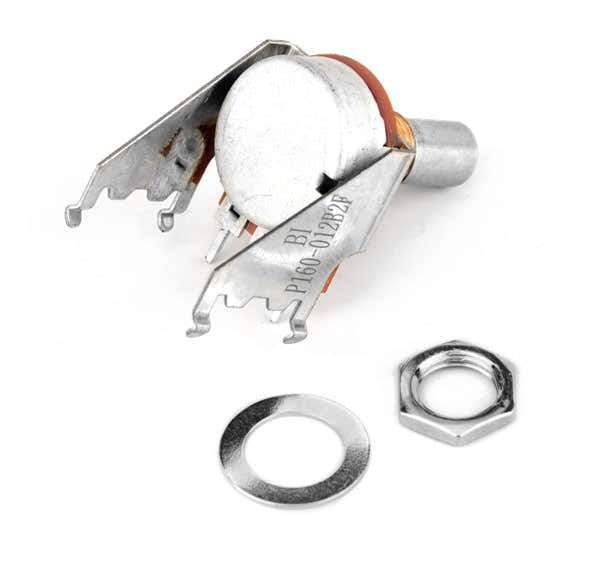 250K 15A potenziometro audio con curva logaritmica, stile a innesto e asse pieno