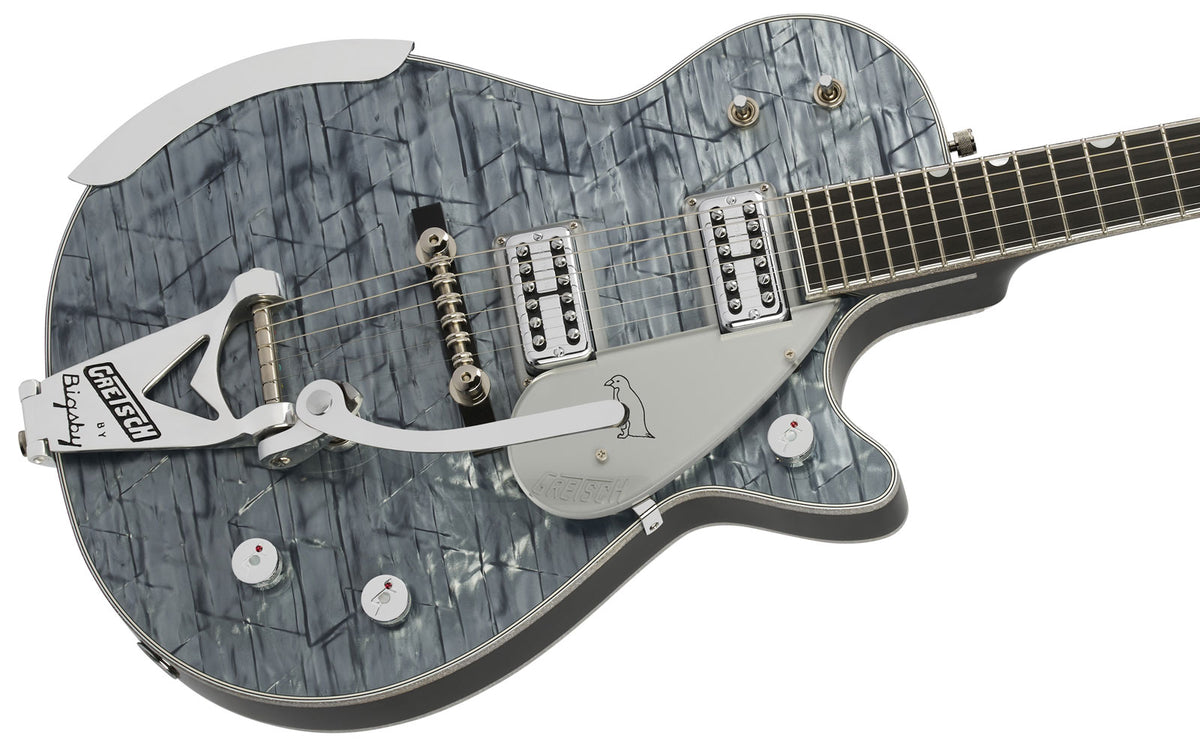 G6134T-58 LTD Penguin String-Thru Bigsby Ebo Azzurro perlato