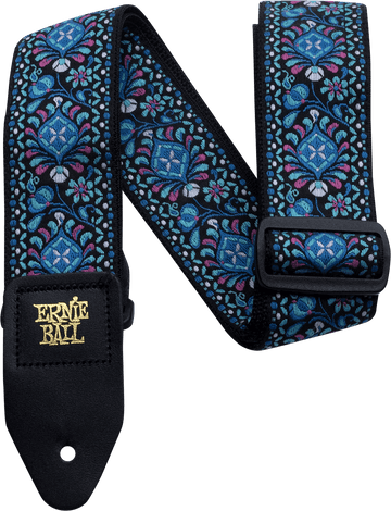 INDIGO ORCHID JACQUARD GUITAR STRAP