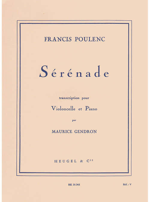 Poulenc Francis - Serenata - Violoncello & Pianoforte