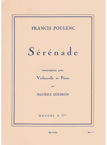 Poulenc Francis - Serenata - Violoncello & Pianoforte