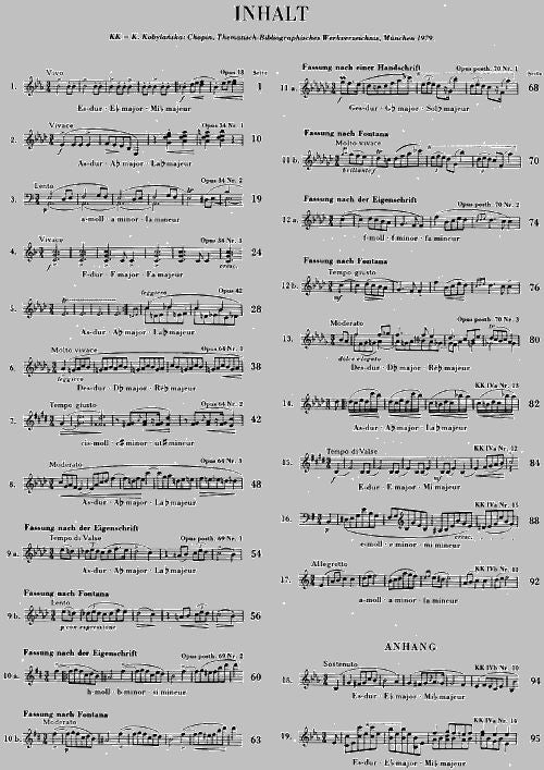 Valzer per pianoforte - Chopin