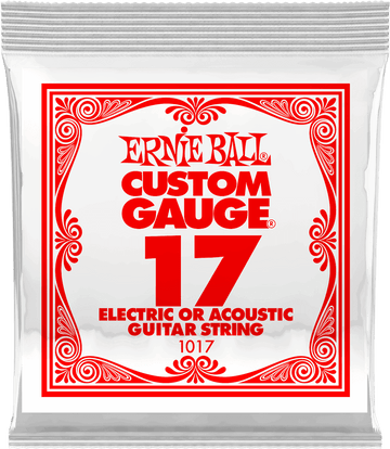 .017 PLAIN STEEL ELECTRIC OR ACOUSTIC GUITAR STINGS