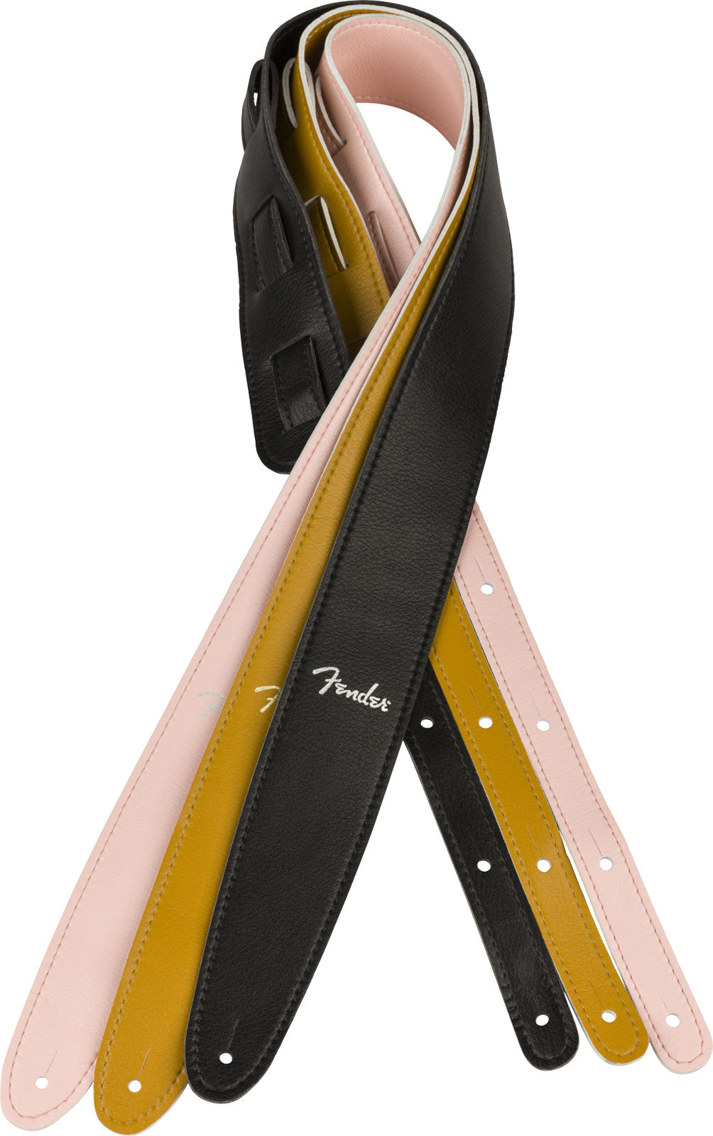 VEGAN LEATHER STRAP BLACK 2.5"