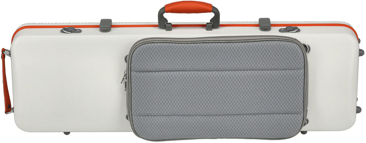 VIOLIN CASE POLYCARBONATE FUN 4/4 - 1/2 WHITE / ORANGE