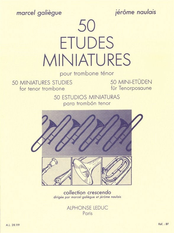 Leduc 50 études miniature pour trombone ténor