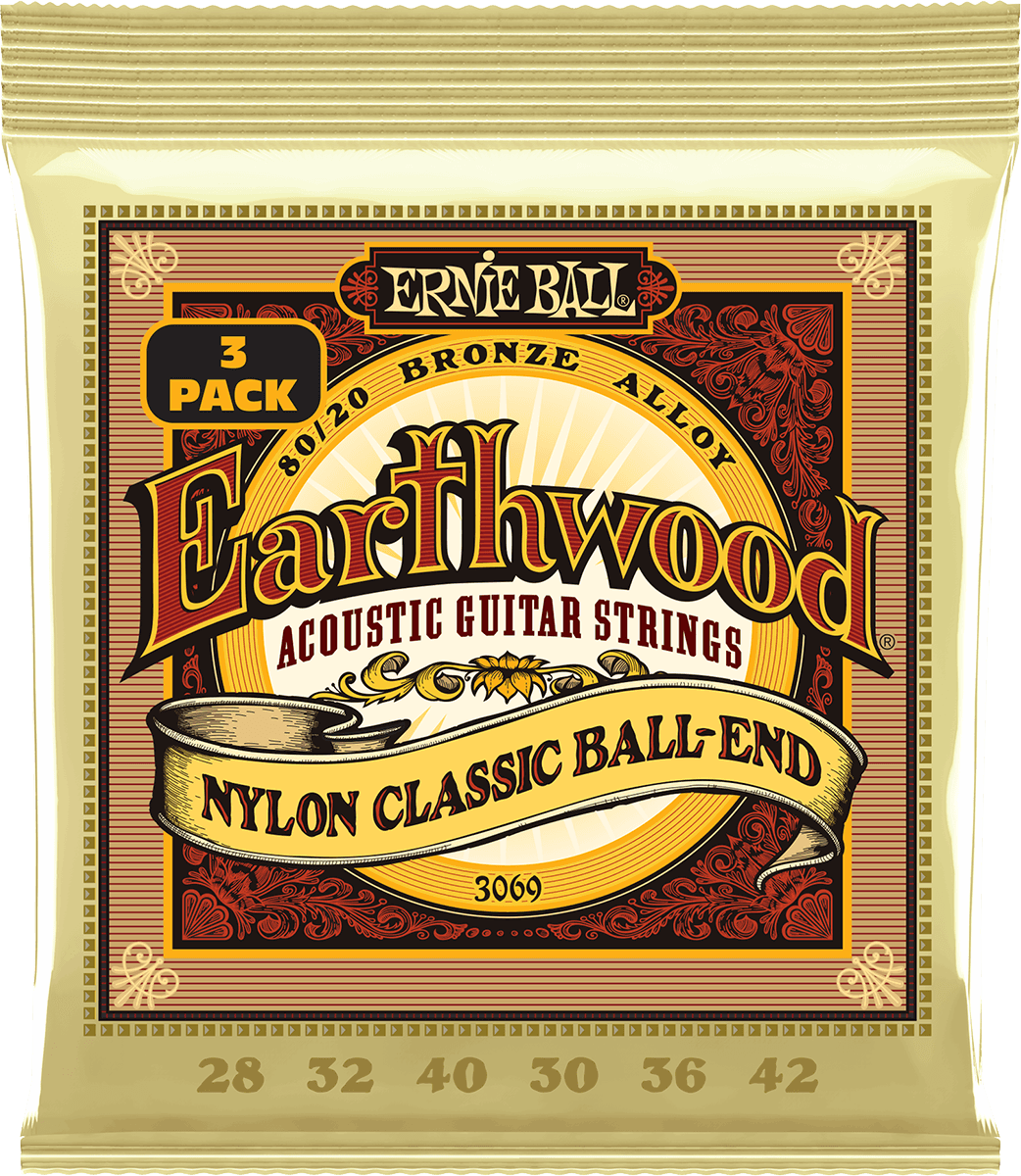 Earthwood 80/20 Nylon Folk Con Pallina 28-42 - Pack di 3